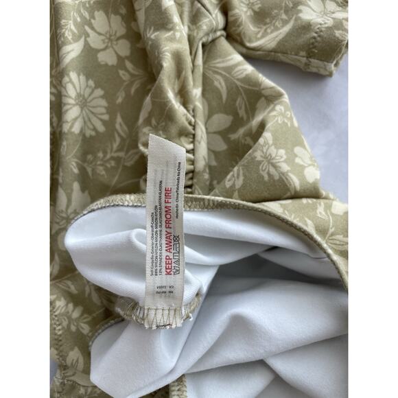 Free People Something Bout You Floral Print Bodysuit In Pale Yellow Tan Size XS - Picture 10 of 14